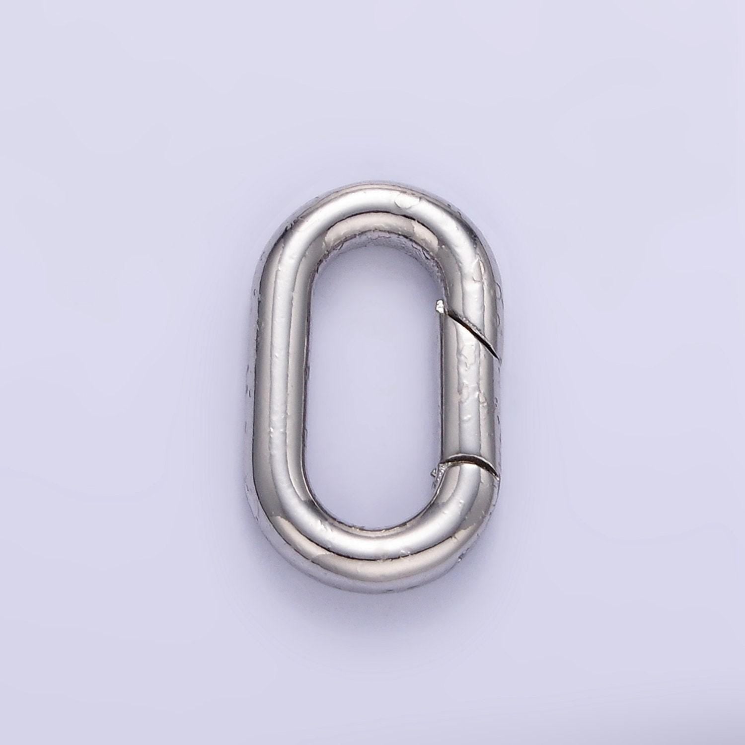 Mini gold oval spring gate ring clasp for jewelry necklace bracelet purse oval push gate snap hook for charm holder jewelry making carabiner