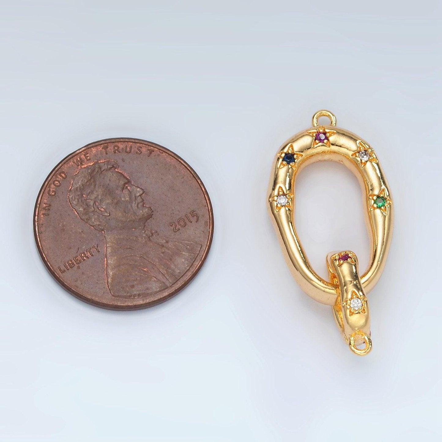 24k gold filled bail enhancer hinged interchangeable pendant bail with rainbow cz style pendant holder snap on bail l072
