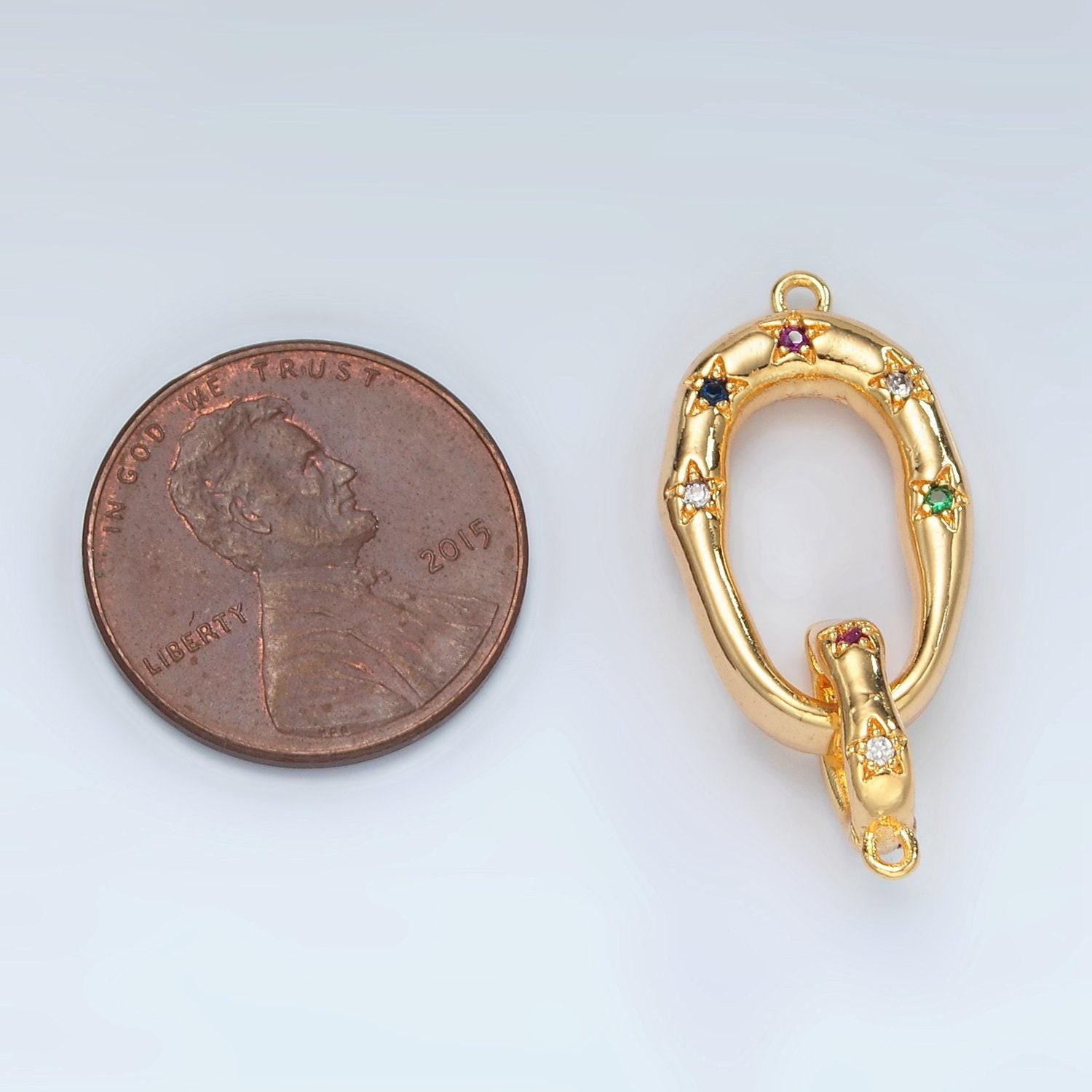 24k gold filled bail enhancer hinged interchangeable pendant bail with rainbow cz style pendant holder snap on bail l072