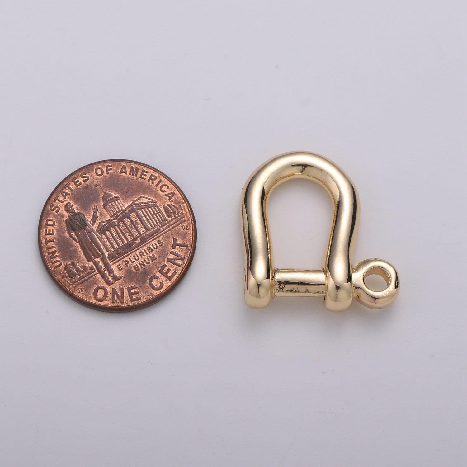 1pc 18k gold buckle clasp horse shoe screw clasp u shape clasp, oval clasp, simple oval shaped clasps,supp-955