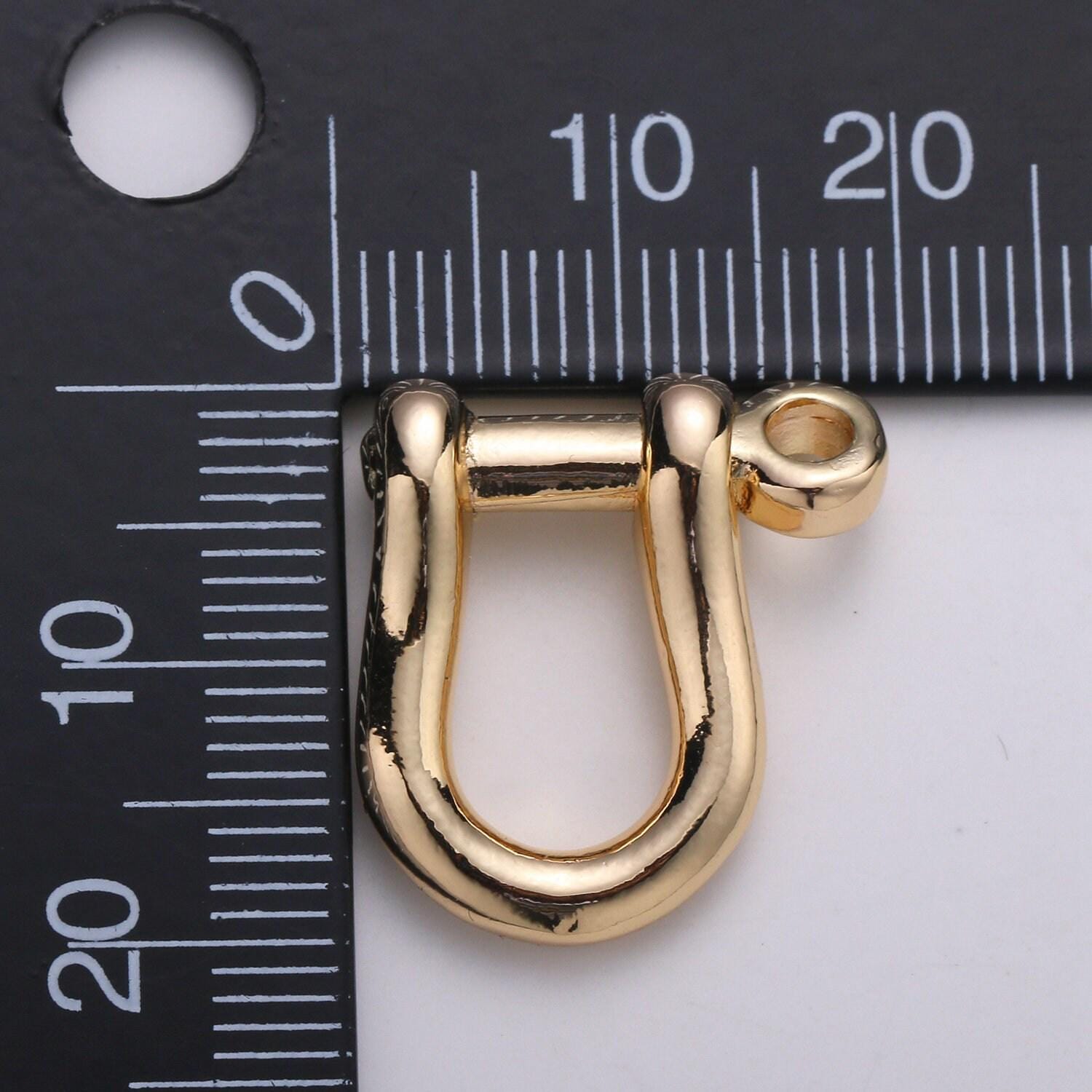 1pc 18k gold buckle clasp horse shoe screw clasp u shape clasp, oval clasp, simple oval shaped clasps,supp-955