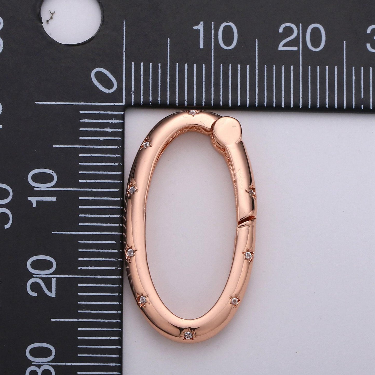 Gold spring gate ring,push gate ring, 30x15mm oval ring charm holder rose gold black gun metal silver clasp connector charm holder supp-85