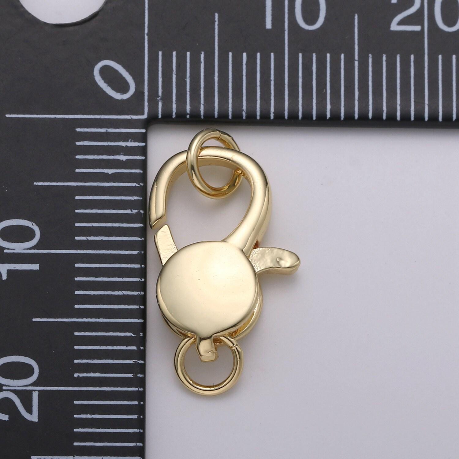 1pc 21mmx10mm wholesaler 14k gold and silver large lock shaped lobster clasp, for jewelry necklace bracelet anklet making, k-837,k-838