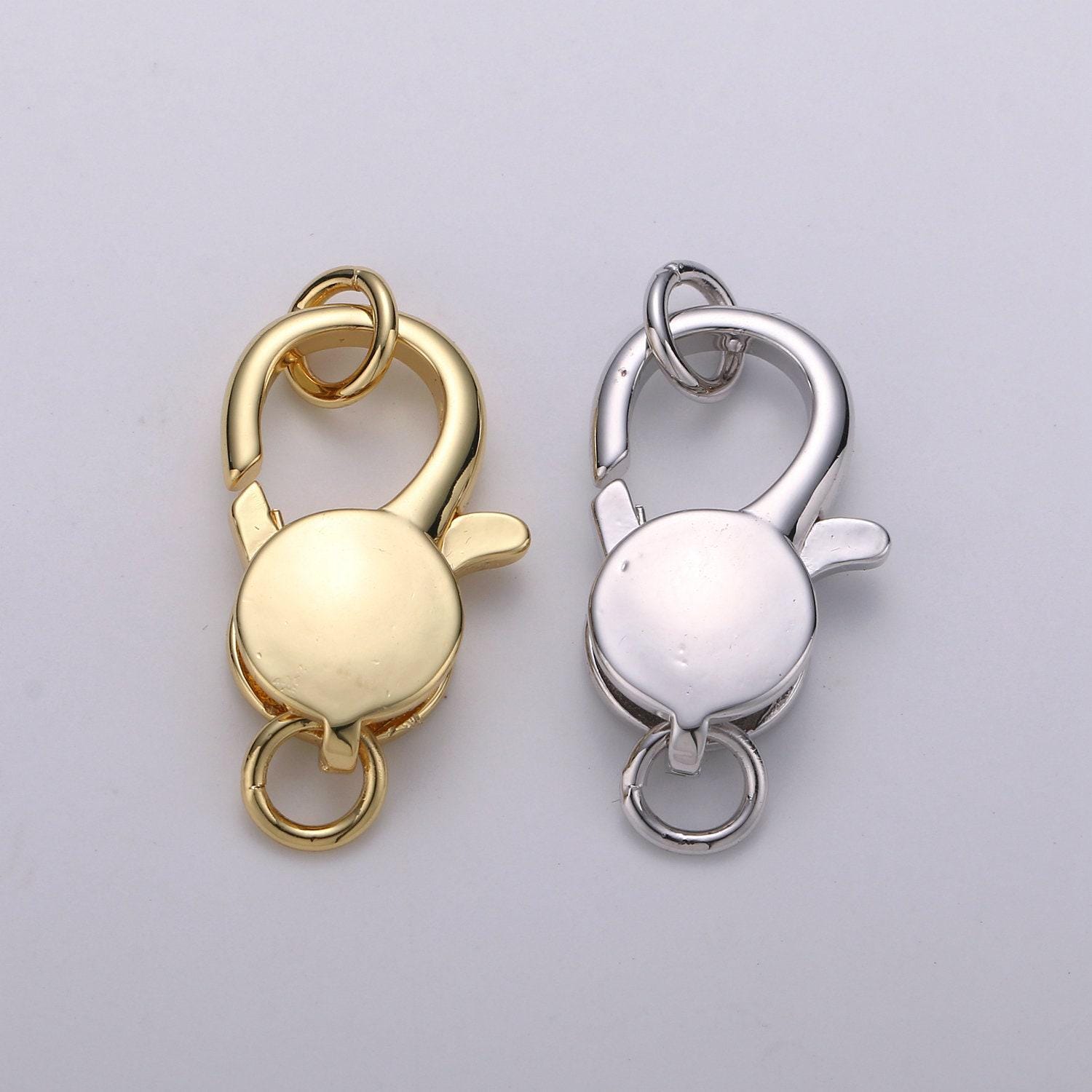 1pc wholesale lobster clasp 14k gold , lobster claw with jump ring for jewelry necklace bracelet anklet making, size 26mmx13mm,k-835,k-836