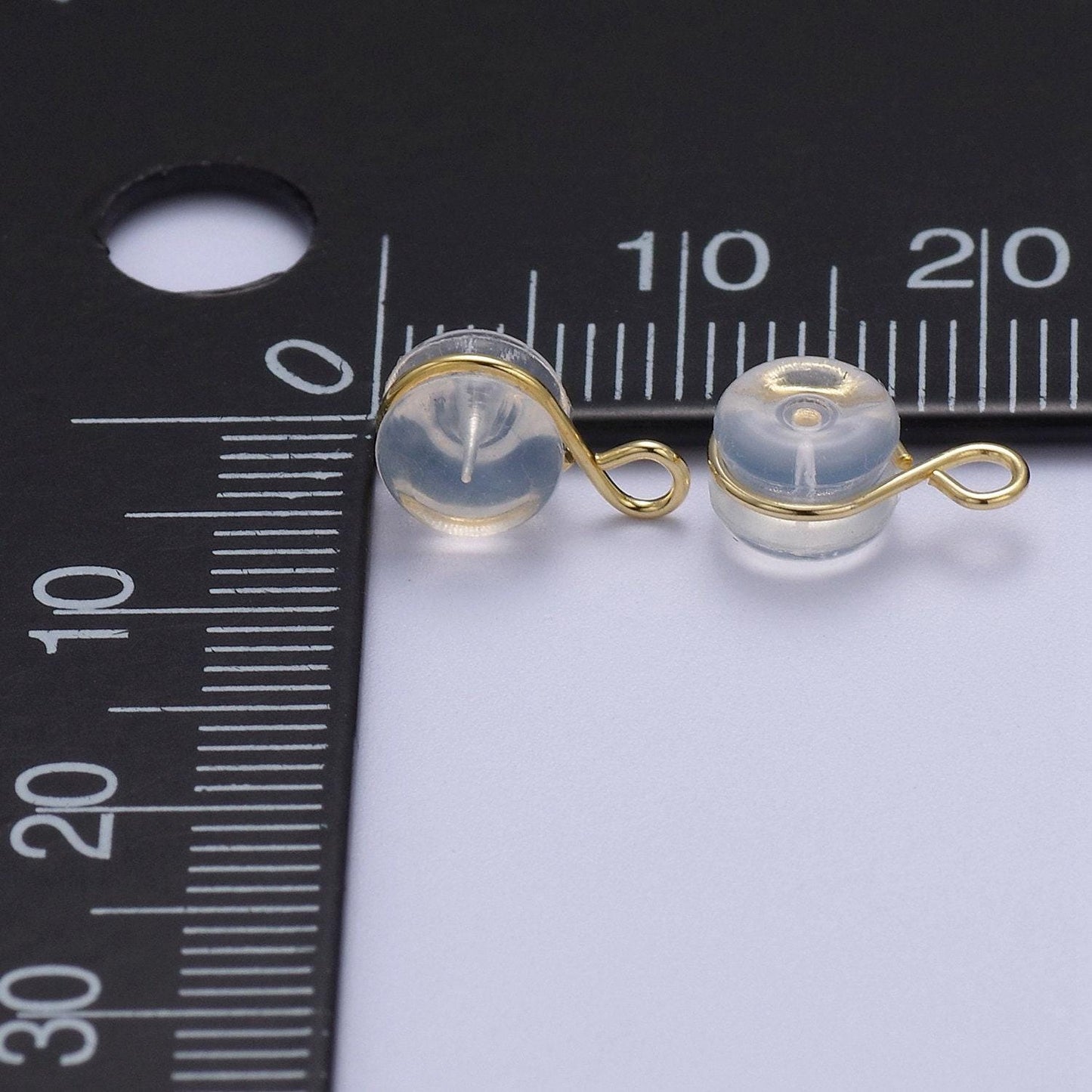 10 pair soft silicone earring backs for studs gold rubber earring backs w/ open link hypoallergenic safety plastic for jewelry making