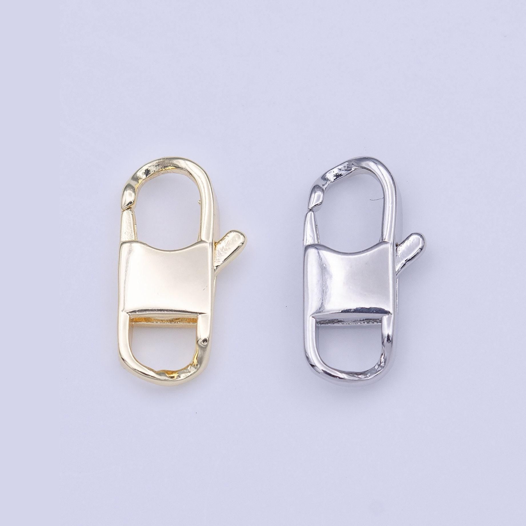 1pc wholesale lobster clasp small rectangle lobster clasp for jewelry making 14.5 x 7.7mm end clasp for bracelet necklace component k268