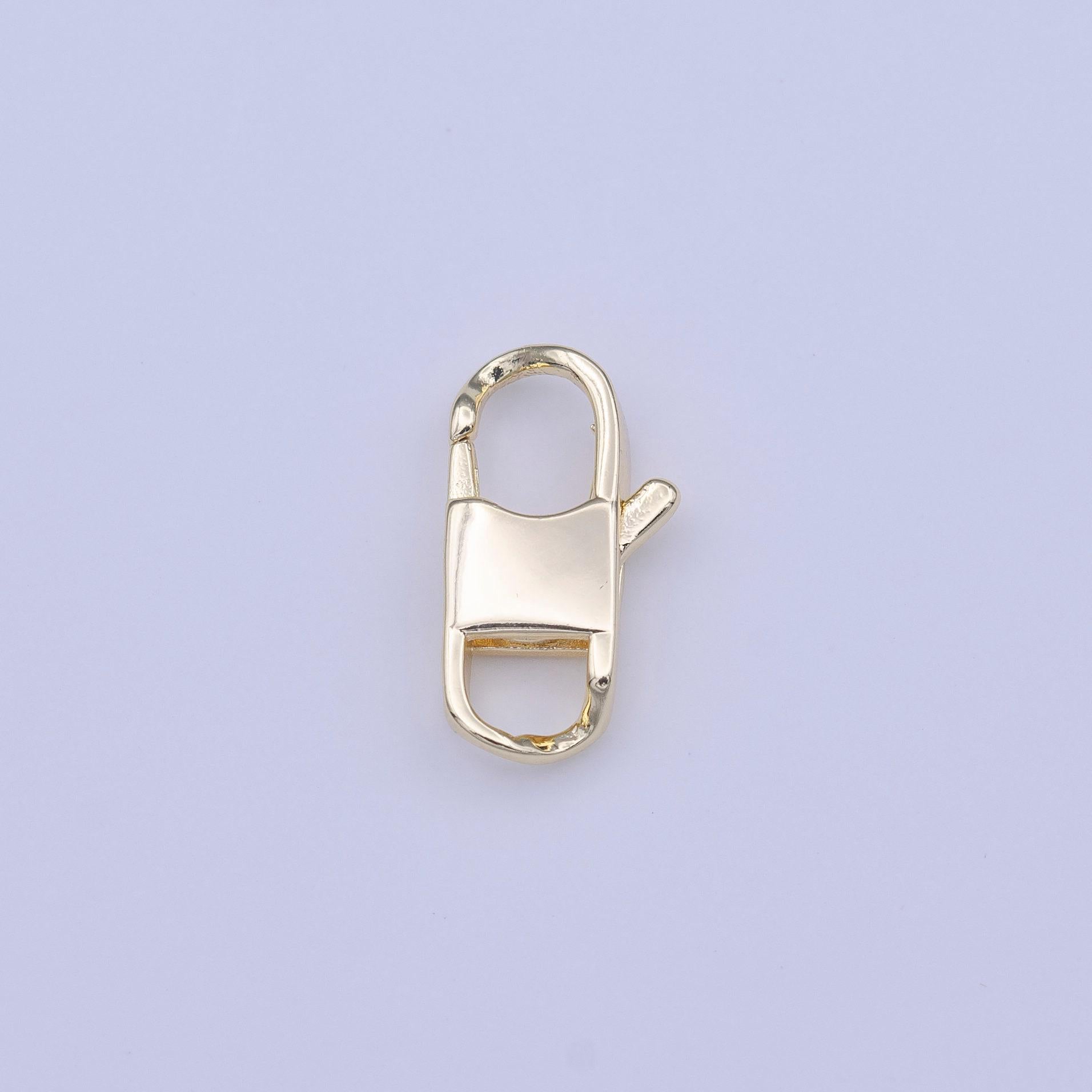 1pc wholesale lobster clasp small rectangle lobster clasp for jewelry making 14.5 x 7.7mm end clasp for bracelet necklace component k268