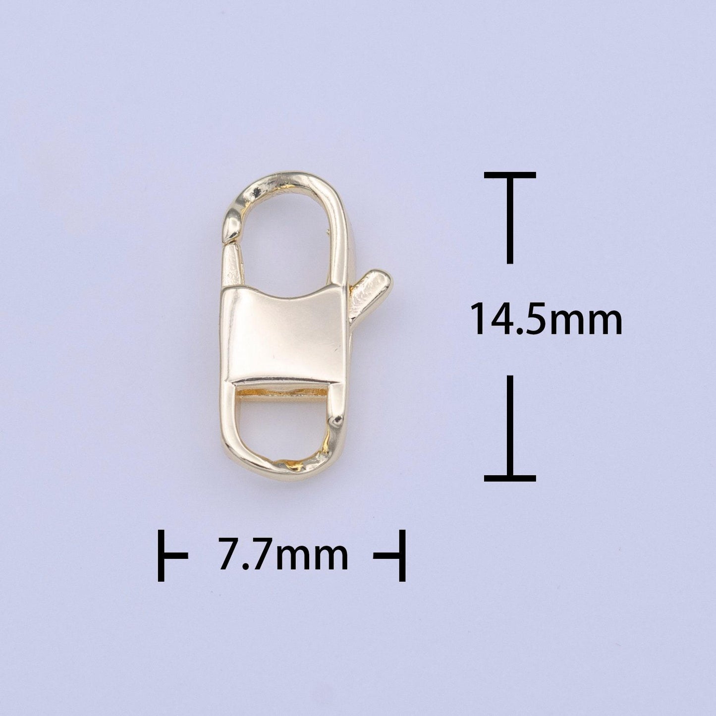1pc wholesale lobster clasp small rectangle lobster clasp for jewelry making 14.5 x 7.7mm end clasp for bracelet necklace component k268