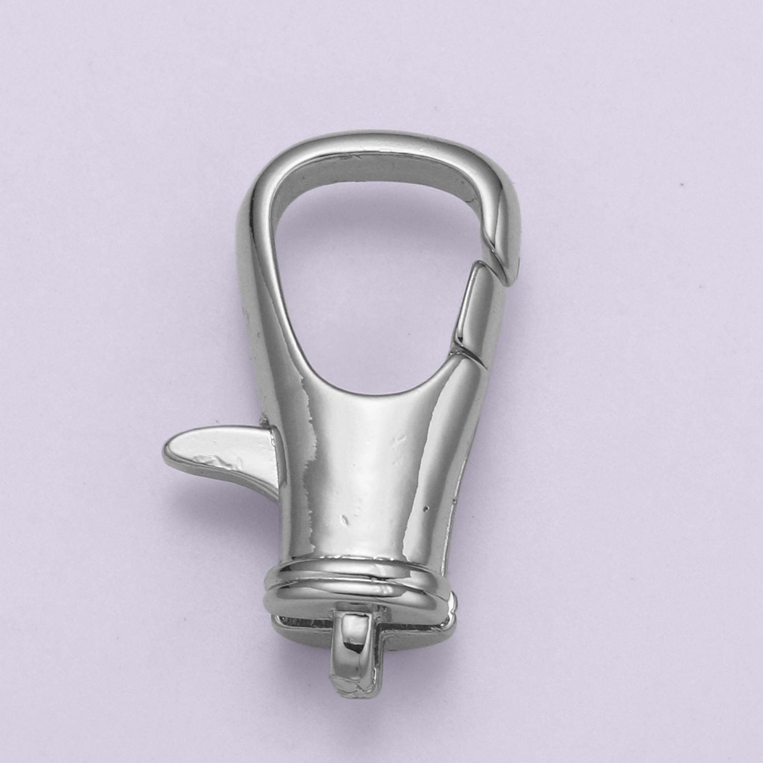 1pc wholesale lobster clasp 24k gold , bucket pail lobster claw for jewelry making, size 19.6mmx12.1mm, supp-1117