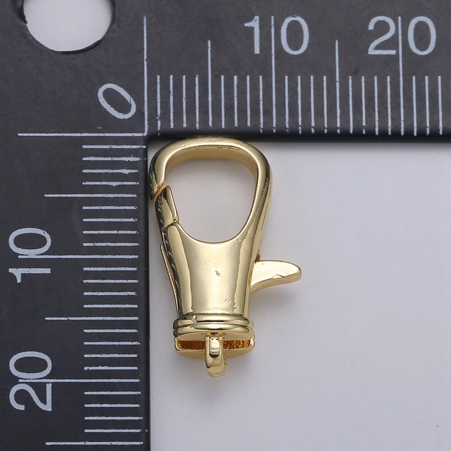 1pc wholesale lobster clasp 24k gold , bucket pail lobster claw for jewelry making, size 19.6mmx12.1mm, supp-1117