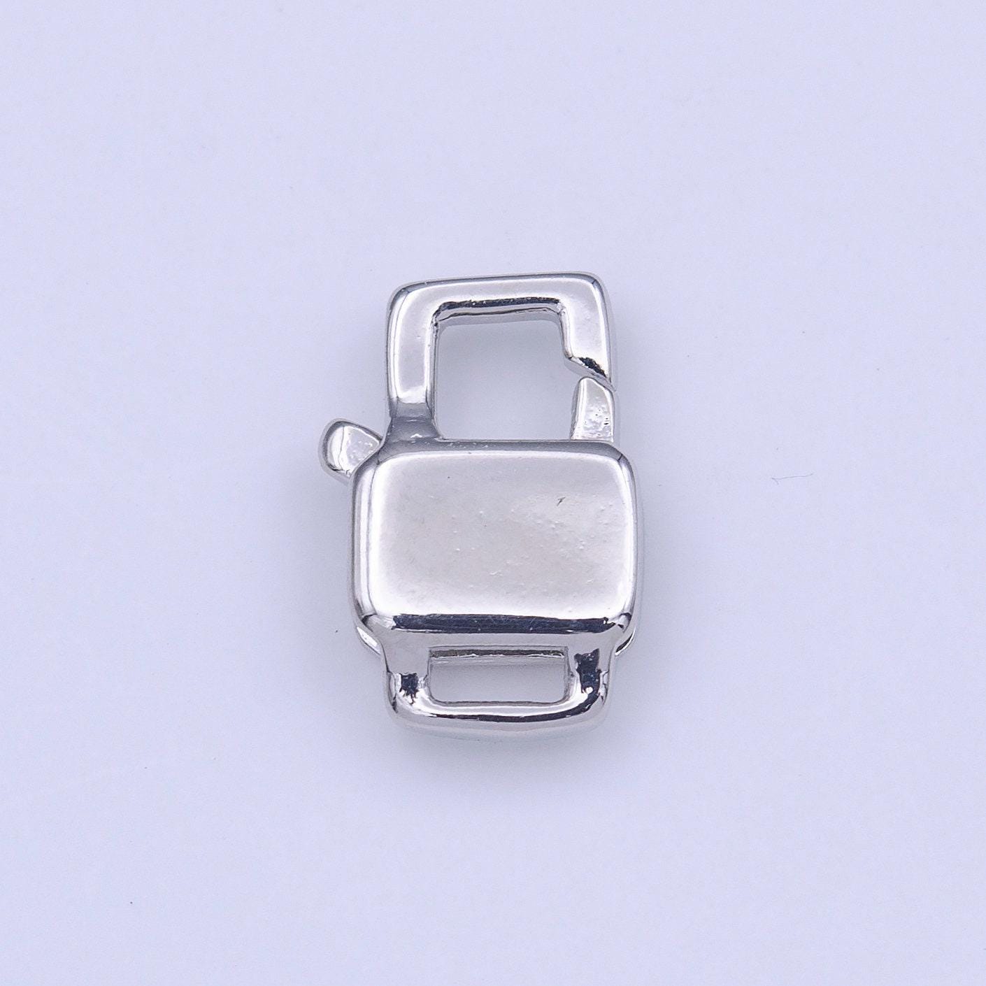 Mini square lobster clasp, jewelry clasp for bracelet necklace end clasp gold finding for jewelry making supplies k261