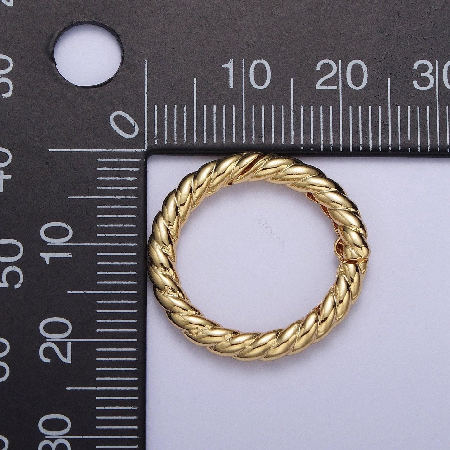 1 pc twisted gold spring gate ring 22mm marine rope push gate ring, charm holder clasp for connector, wristlet holder k-128 k-240