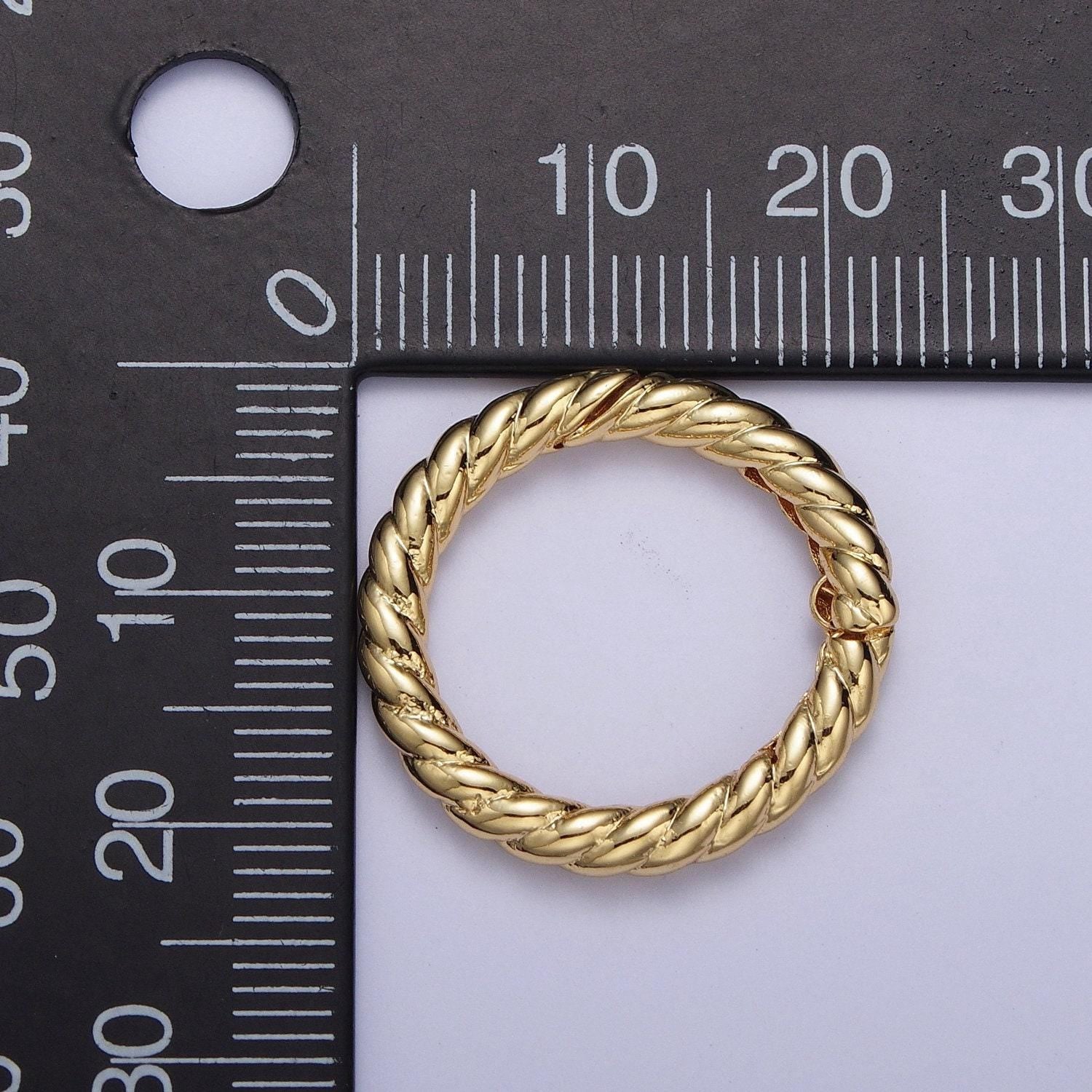 1 pc twisted gold spring gate ring 22mm marine rope push gate ring, charm holder clasp for connector, wristlet holder k-128 k-240