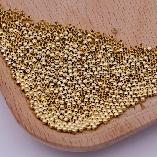 10 gr per pack | beads 1.5mm, 2mm, 2.5mm (gold or silver), 3mm, 4mm, gold spacer beads jewelry making supplies | leo-1285 k-206 l-615