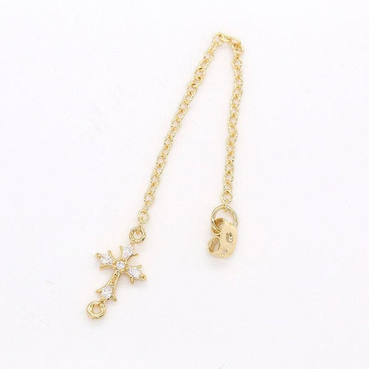 1 pair cubic cross drop ear back 70mm long 1mm thick earring back stopper for earring making components diy jewelry findings wholesale k-138