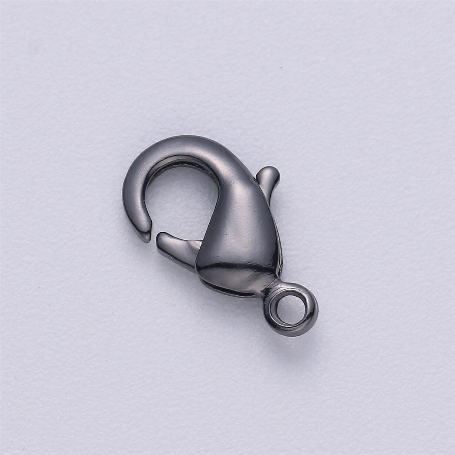 Wholesale gold lobster clasp supplies kit for jewelry making necklace bracelet anklet in black, rose gold, silver, gold 15*9mm