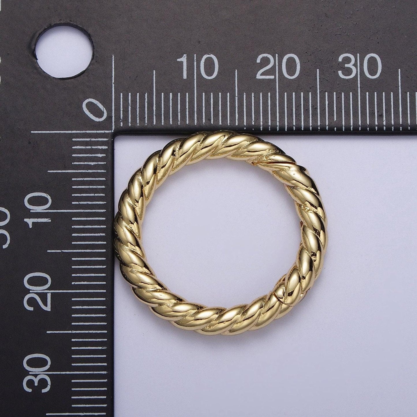 1 pc big twisted gold spring gate ring 26mm marine rope push gate ring, charm holder clasp for connector charm enhancer k-069 k073