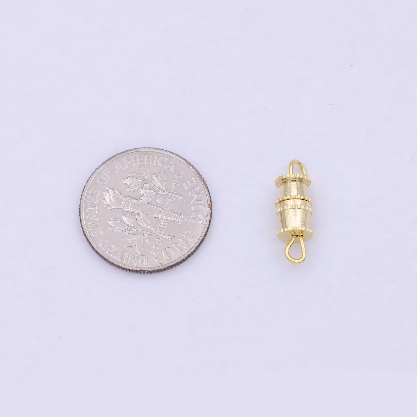 Gold barrel screw clasp - screw-on clasp for necklaces bracelet silver or gold color k-007 k-011