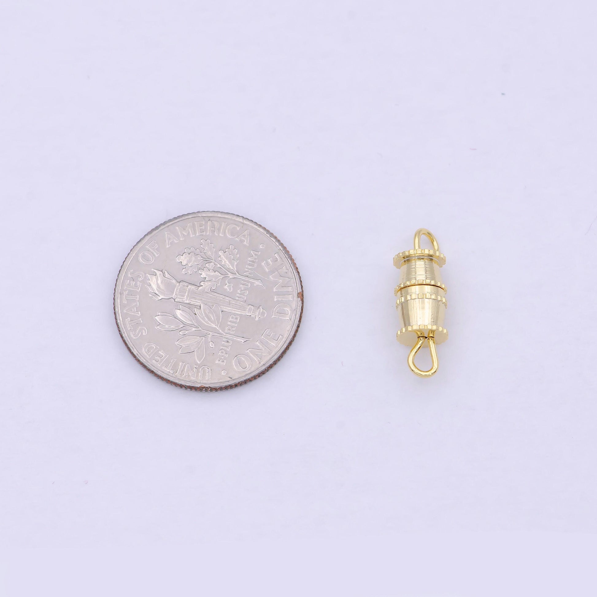 Gold barrel screw clasp - screw-on clasp for necklaces bracelet silver or gold color k-007 k-011