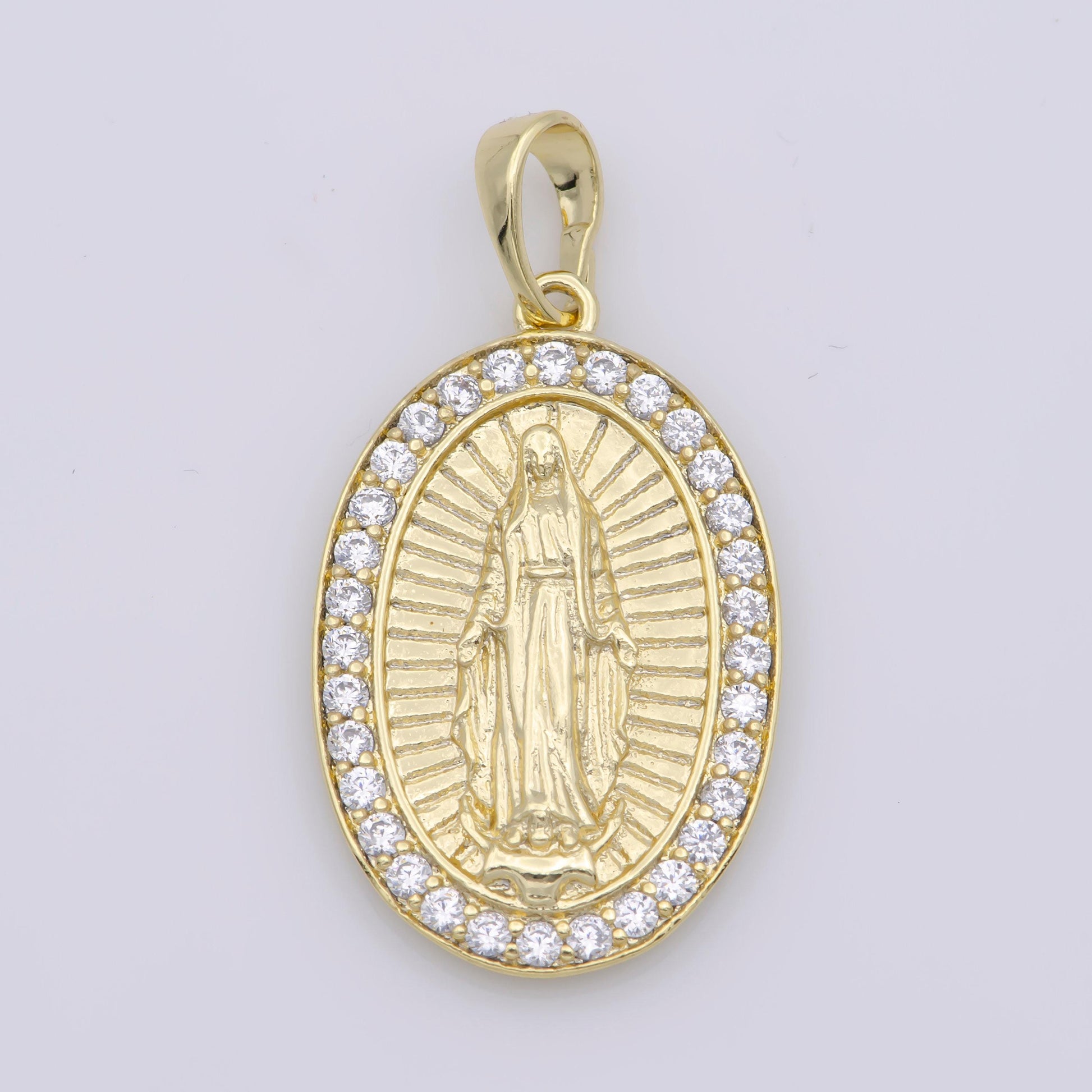 Madonna miraculous medallion charm 14k gold filled virgin mary pendant religious charm necklace bracelet lady guadalupe pendant