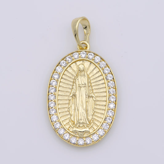 Madonna miraculous medallion charm 14k gold filled virgin mary pendant religious charm necklace bracelet lady guadalupe pendant
