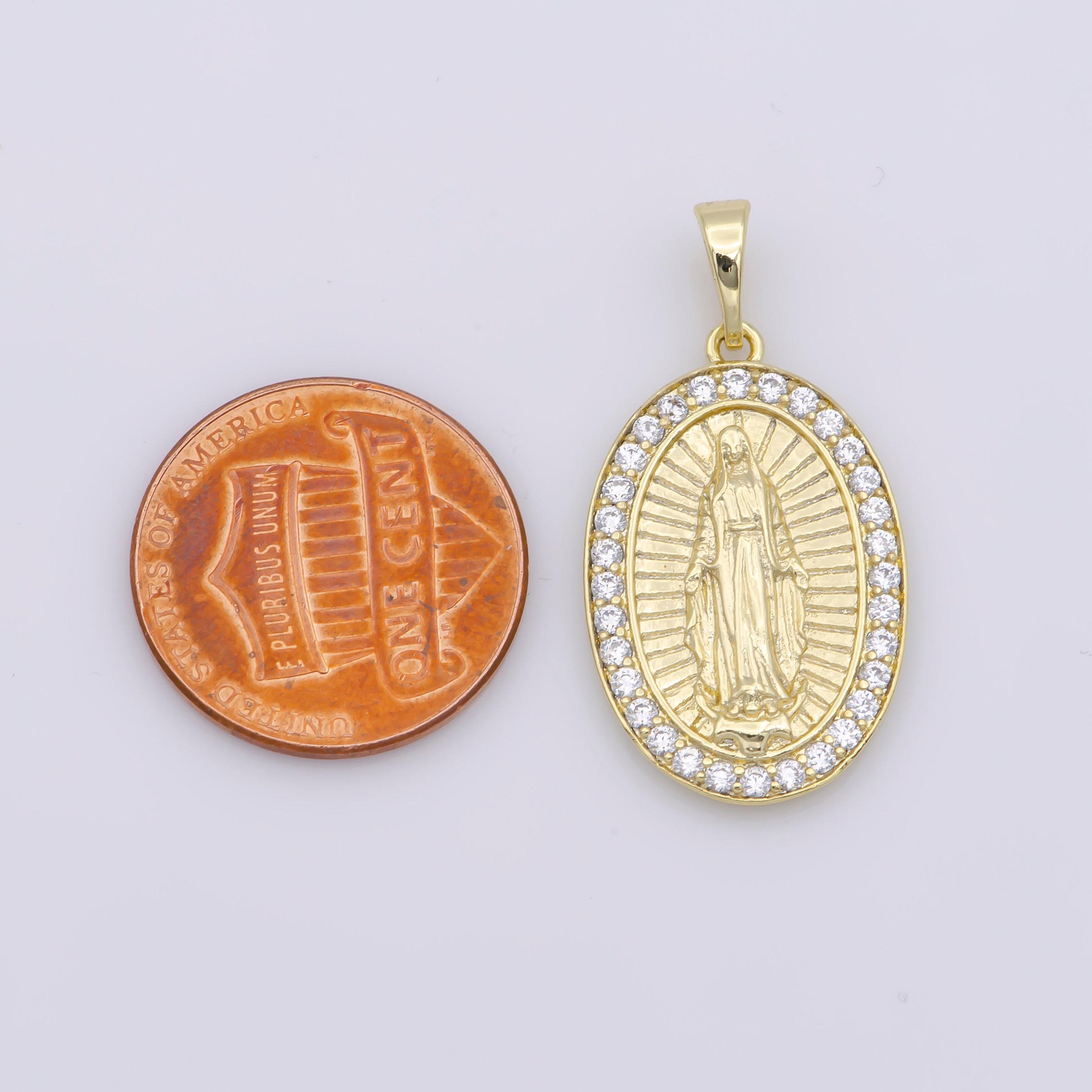 Madonna miraculous medallion charm 14k gold filled virgin mary pendant religious charm necklace bracelet lady guadalupe pendant