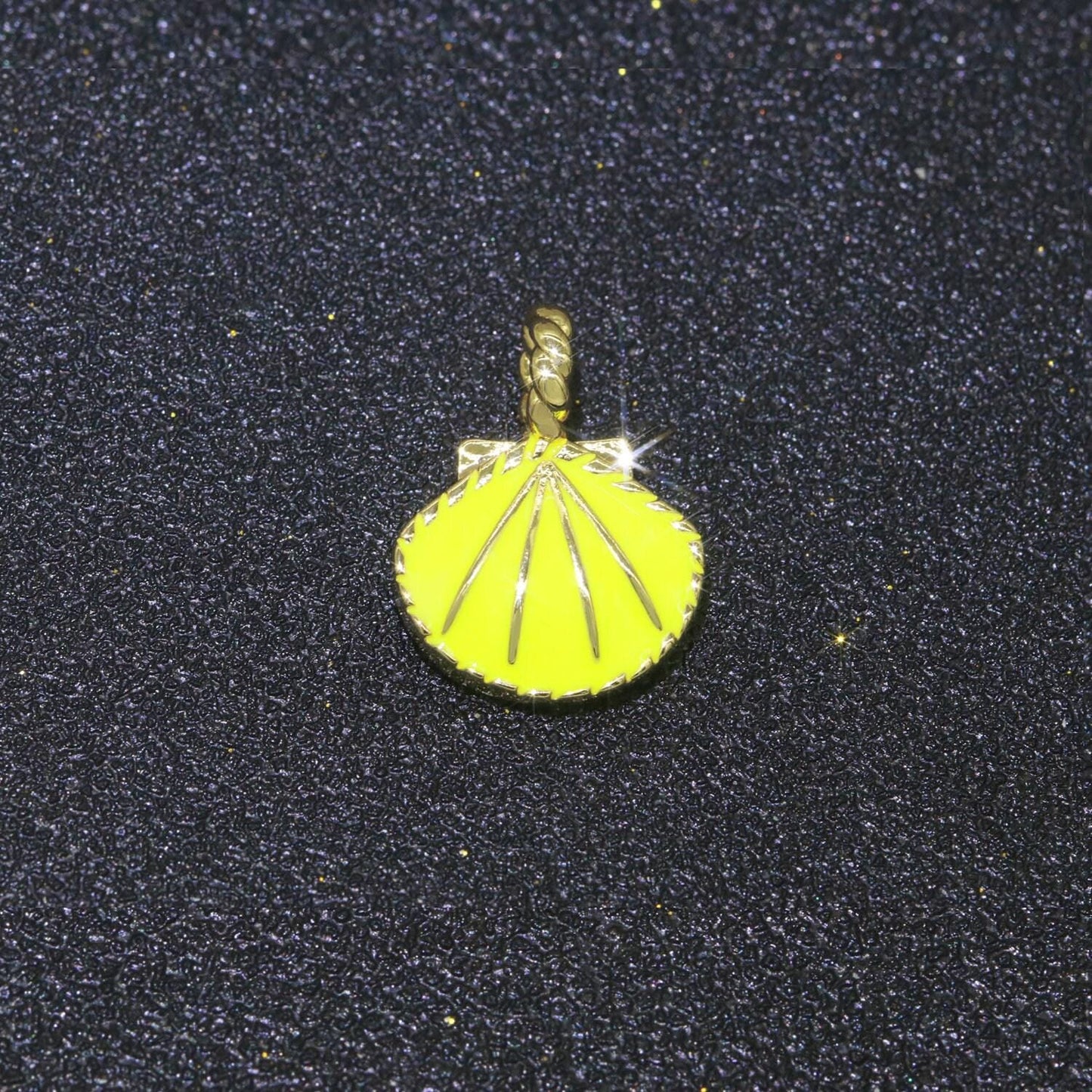 Dainty enamel sea shell charm, seashell charm, oyster necklace pendant, under the sea beach jewelry inspired pink green orange purple charm