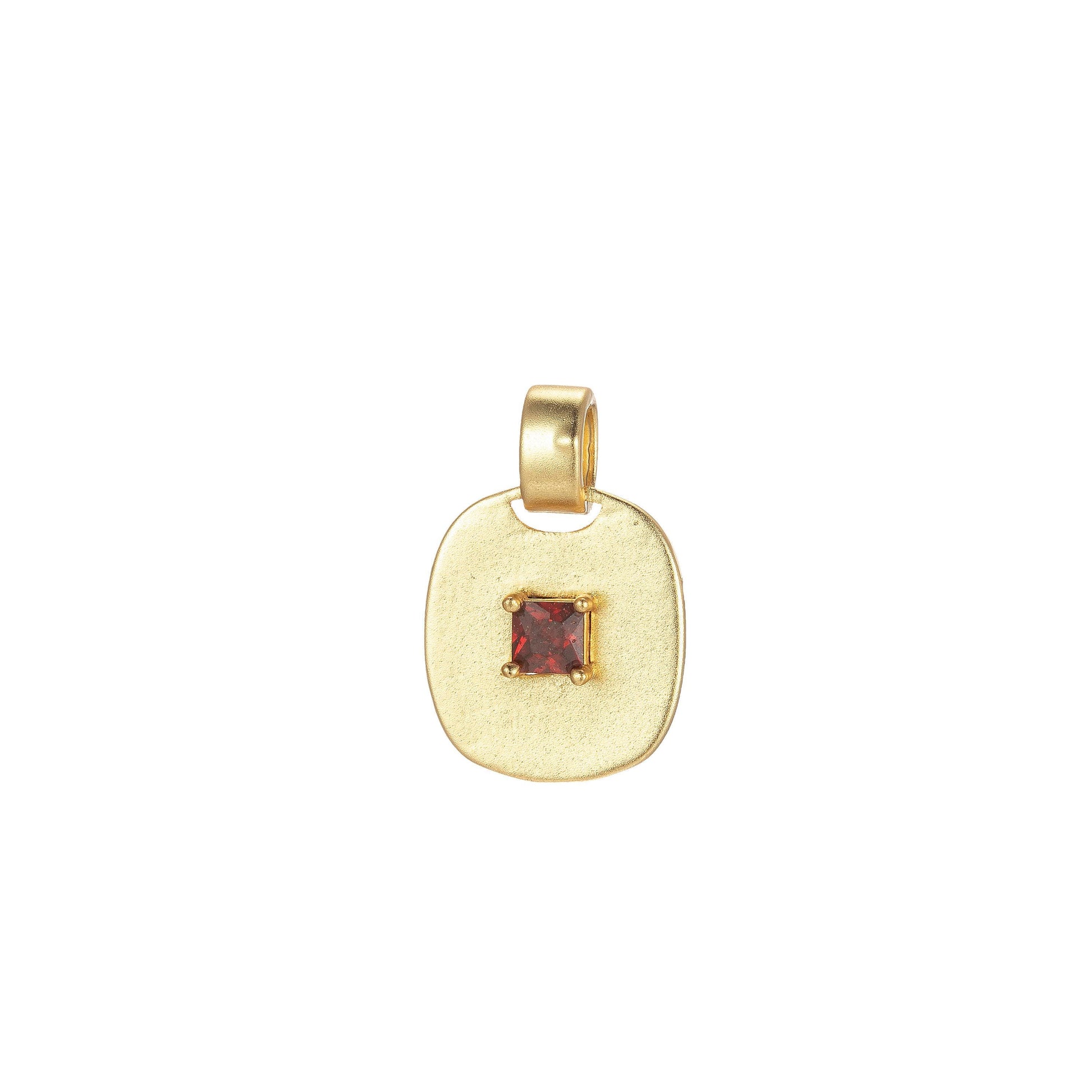 1x dainty emerald green, red, clear cz square gold medallion charm tiny small pendant tag charm, bracelet necklace earring finding, j-850