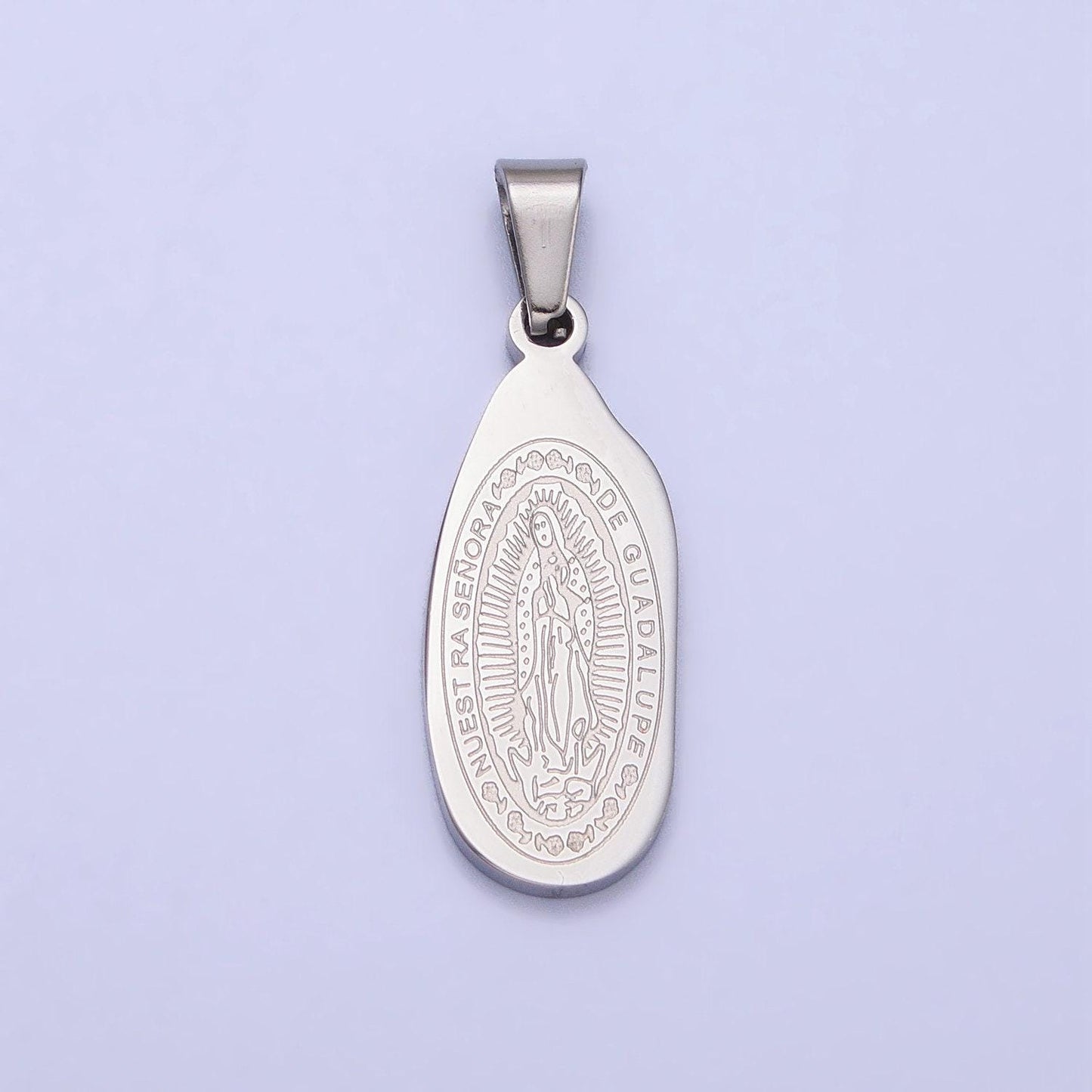 Gold virgin mary lady guadalupe statement religious jewelry unisex pendant stainless steel medallion pendant j613
