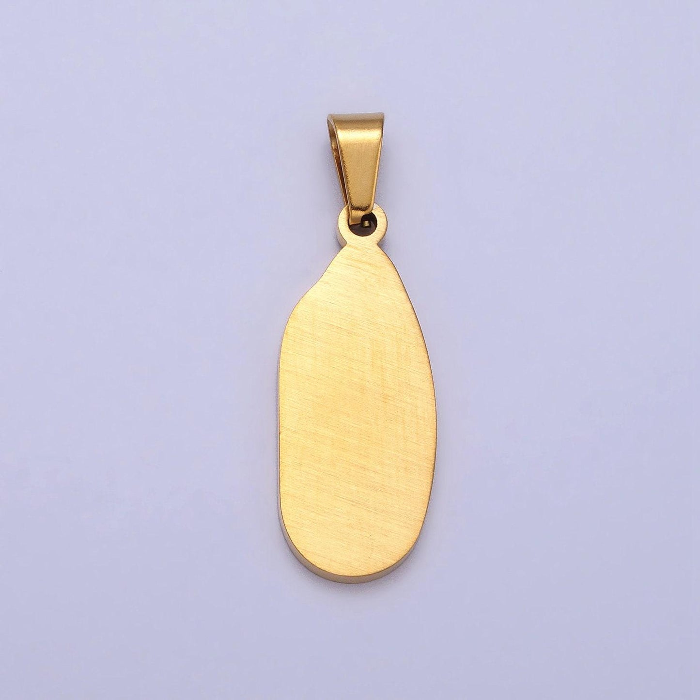 Gold virgin mary lady guadalupe statement religious jewelry unisex pendant stainless steel medallion pendant j613