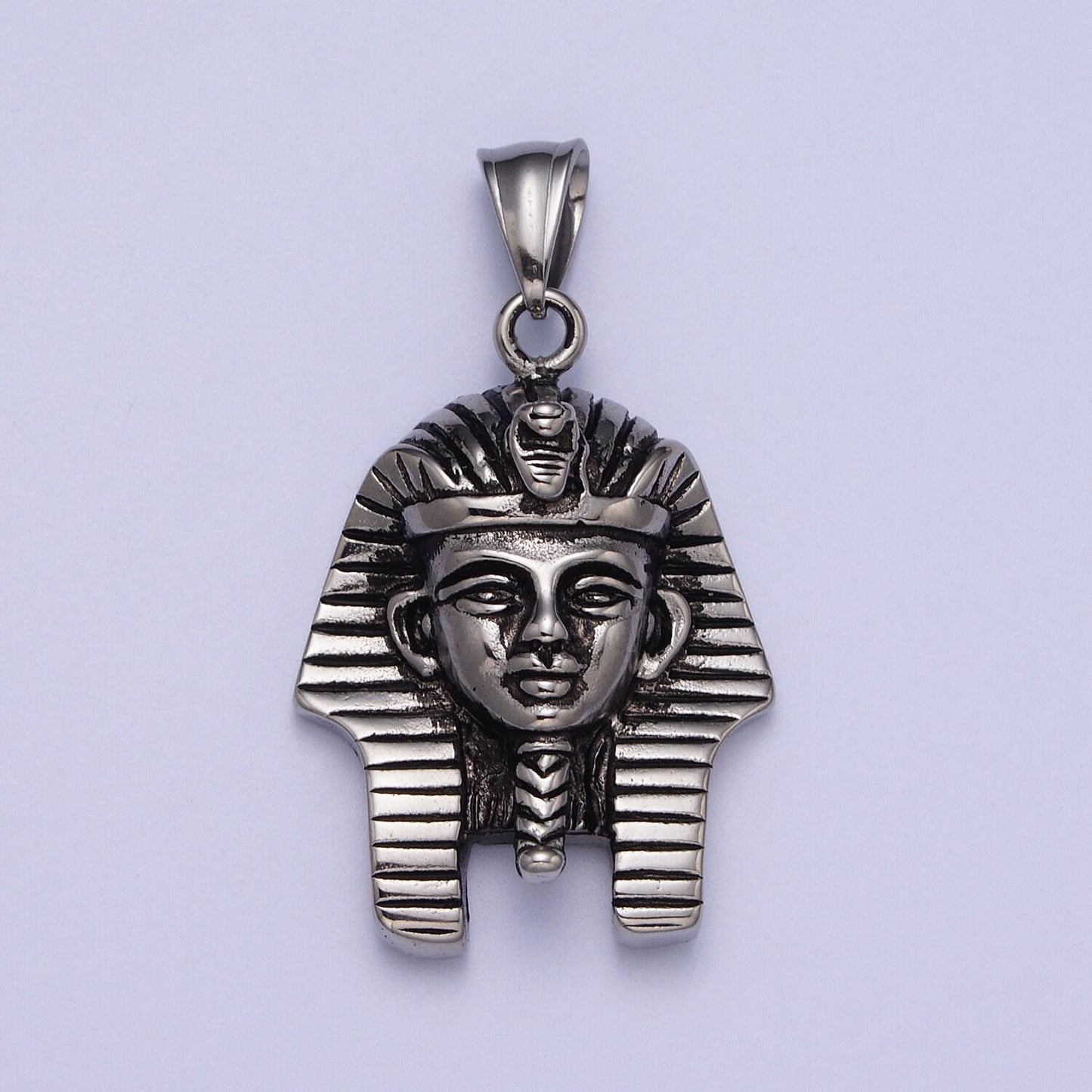Gold pharaoh head pendant big heavy hard egyptian king tut necklace charm for jewelry making supply j448