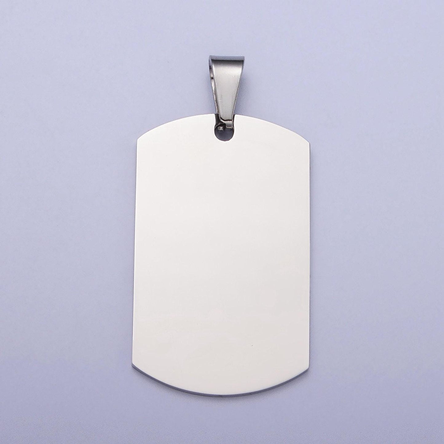 Gold engraved stainless steel military style dog tag pendant for personalize front, back or both blank tag jewelry making supply j431
