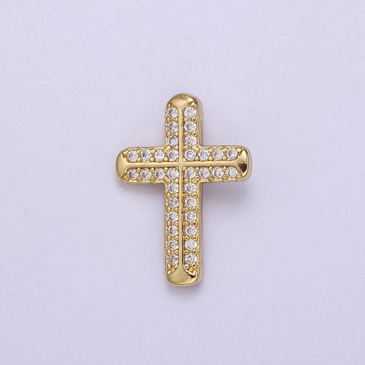 Micro pave cross pendant, minimalist cubic zirconia cz religious pendant for jewelry making, j-372