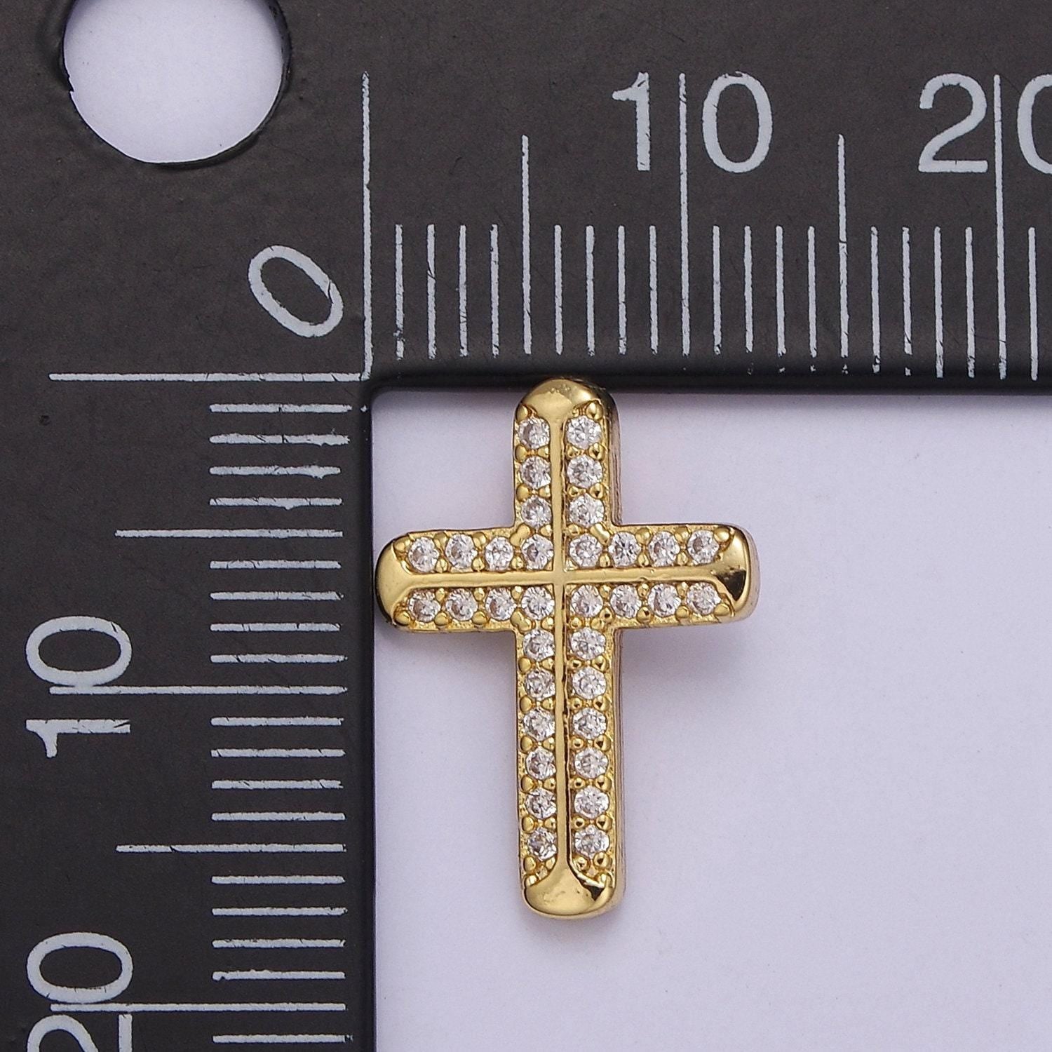 Micro pave cross pendant, minimalist cubic zirconia cz religious pendant for jewelry making, j-372