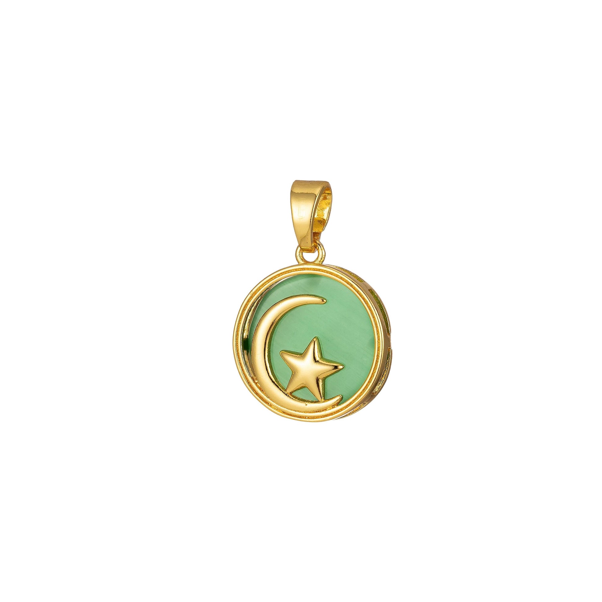 1pc celestial pendant crescent moon star dainty charm for necklace bracelet findings for jewelry making