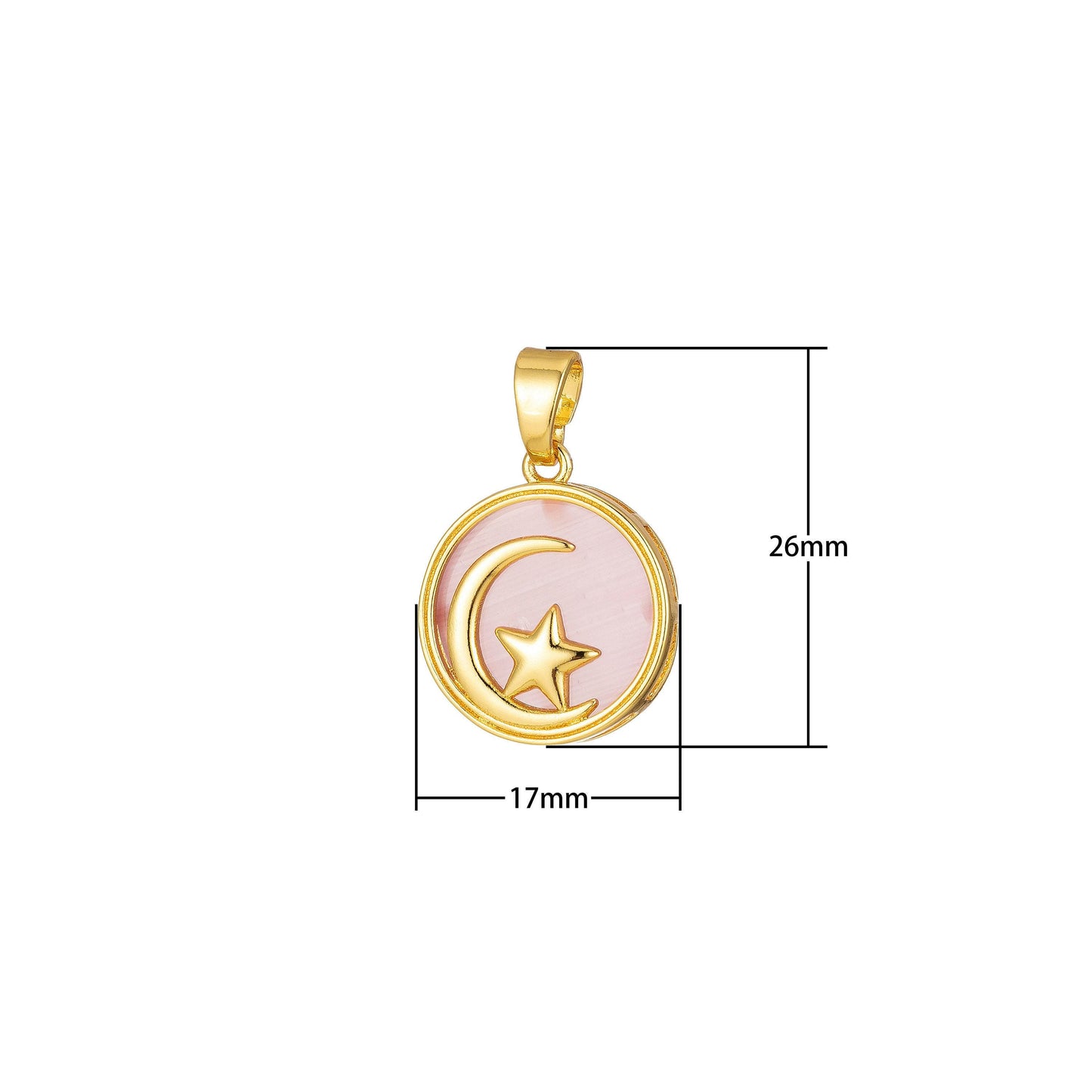 1pc celestial pendant crescent moon star dainty charm for necklace bracelet findings for jewelry making
