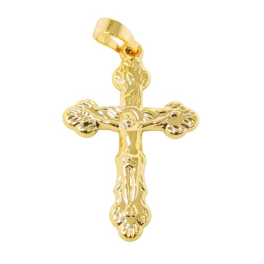 27x17mm wholesale gold filled jesus on cross pendant, 24k or 14k option, christian pendant for necklace bracelet anklet making j-193 j-194