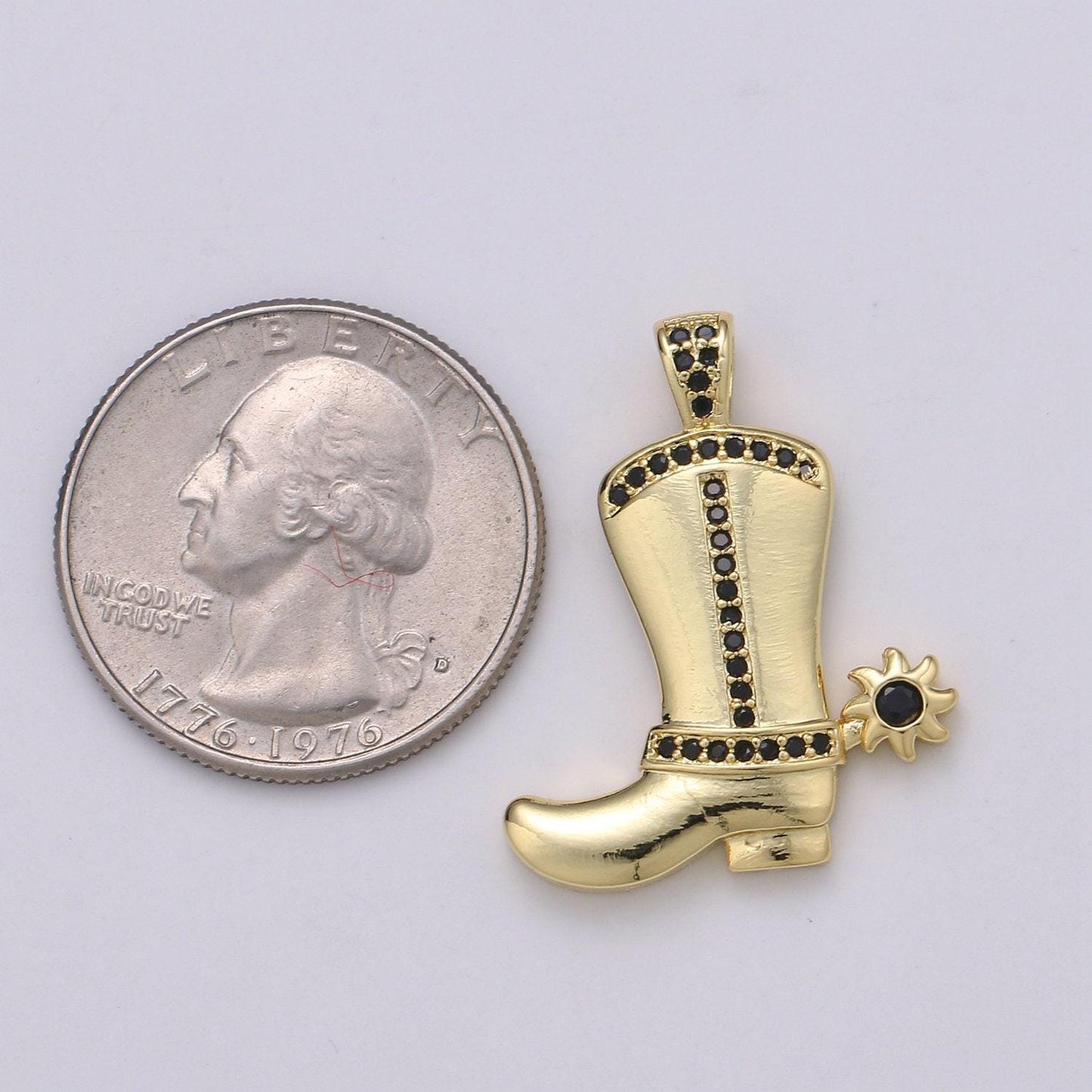 24k gold cowboy boot charm, gold cowboy boots charm for necklace or bracelet, cowgirl charm, rodeo cowgirl jewelry pd 2027