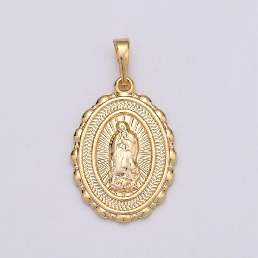Gold filled holy mary lady of guadalupe pendants j-127