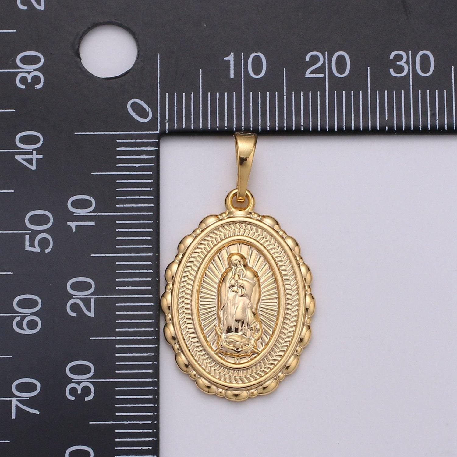Gold filled holy mary lady of guadalupe pendants j-127
