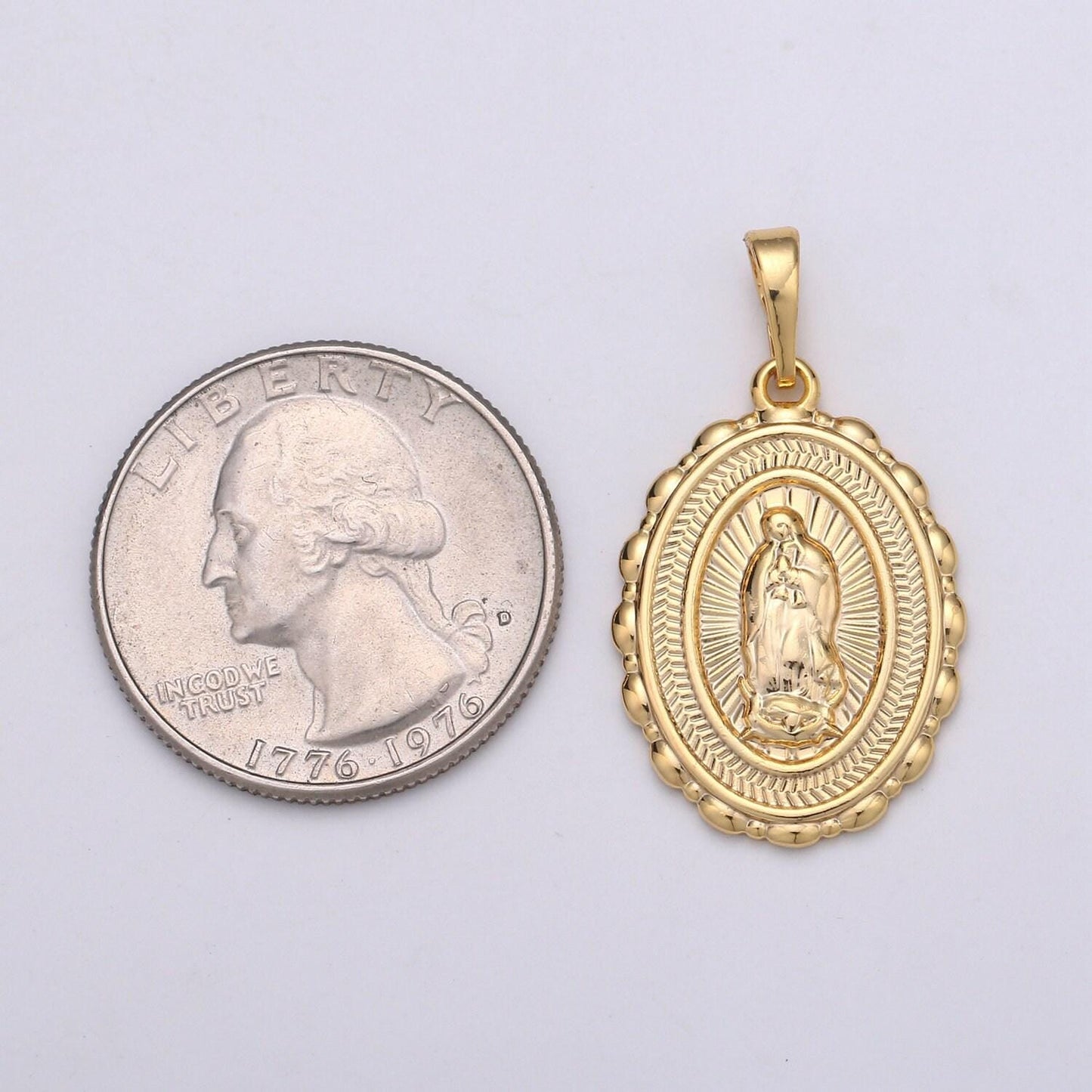 Gold filled holy mary lady of guadalupe pendants j-127