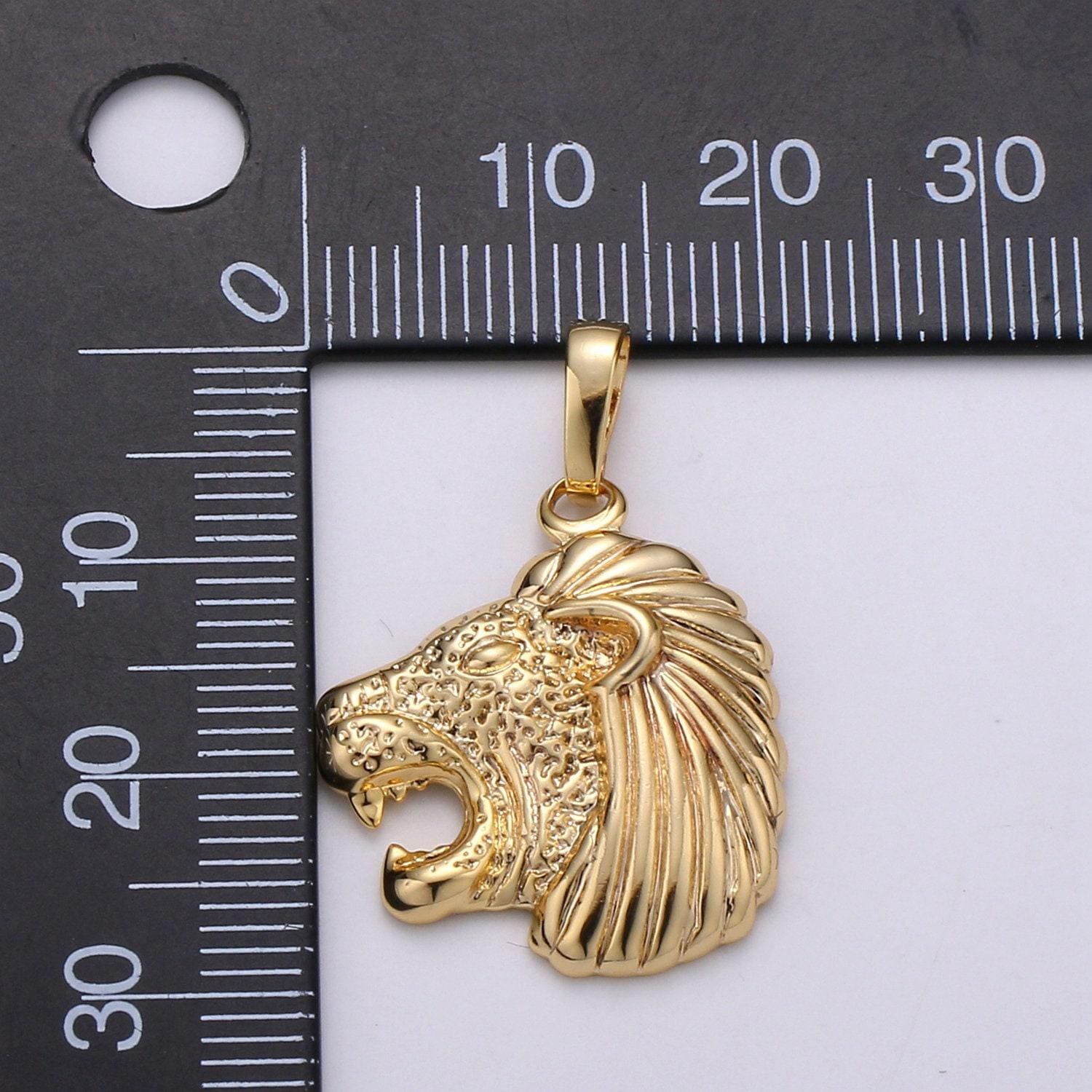Lion head 24k gold pendant lion roar charm,majesty pendant, the king of nature charm for diy jewelry, gold colorpdgf-1991