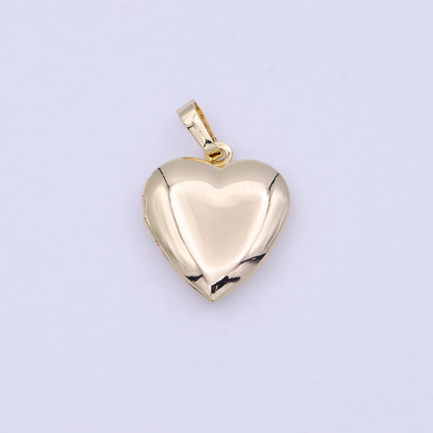 Dainty gold filled heart photo locket charm necklace keepsake photo frame charm personalized mother day gift handmade jewelry supply i-885