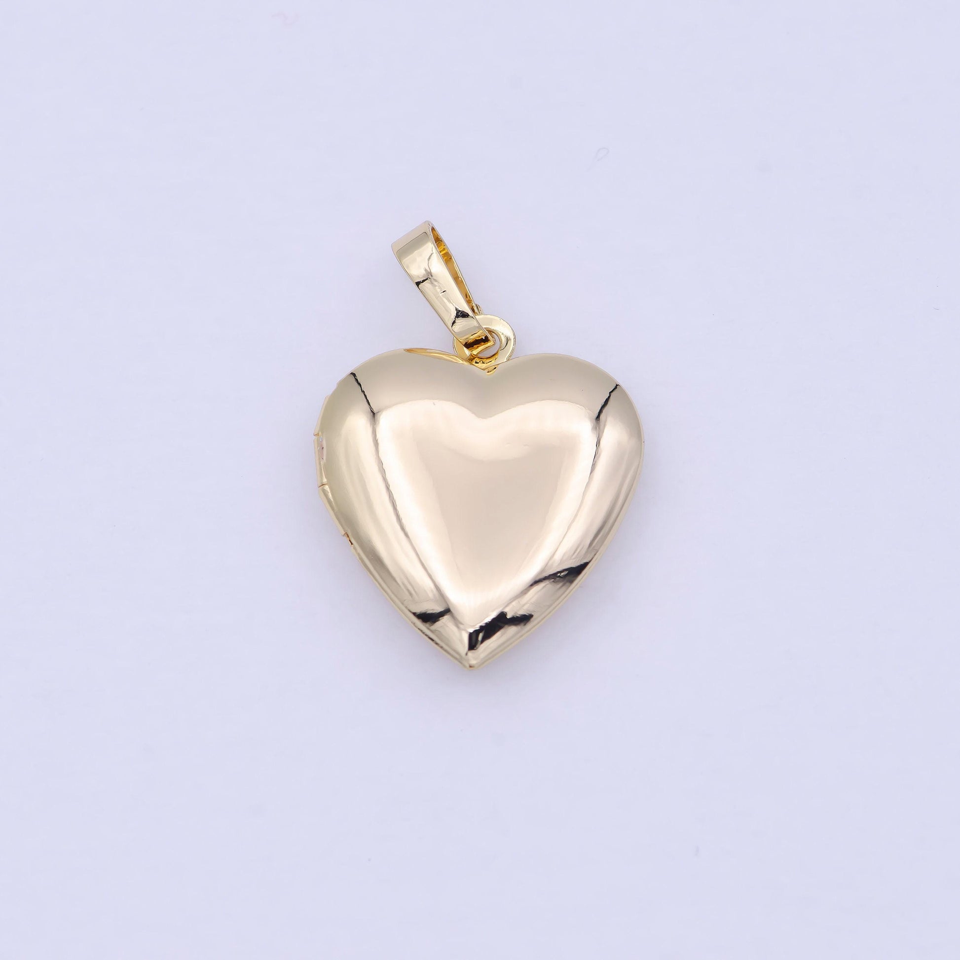 Dainty gold filled heart photo locket charm necklace keepsake photo frame charm personalized mother day gift handmade jewelry supply i-885
