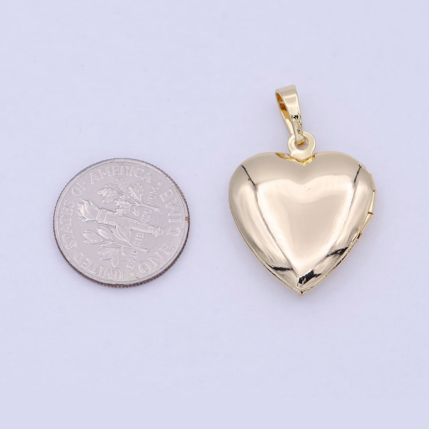 Dainty gold filled heart photo locket charm necklace keepsake photo frame charm personalized mother day gift handmade jewelry supply i-885