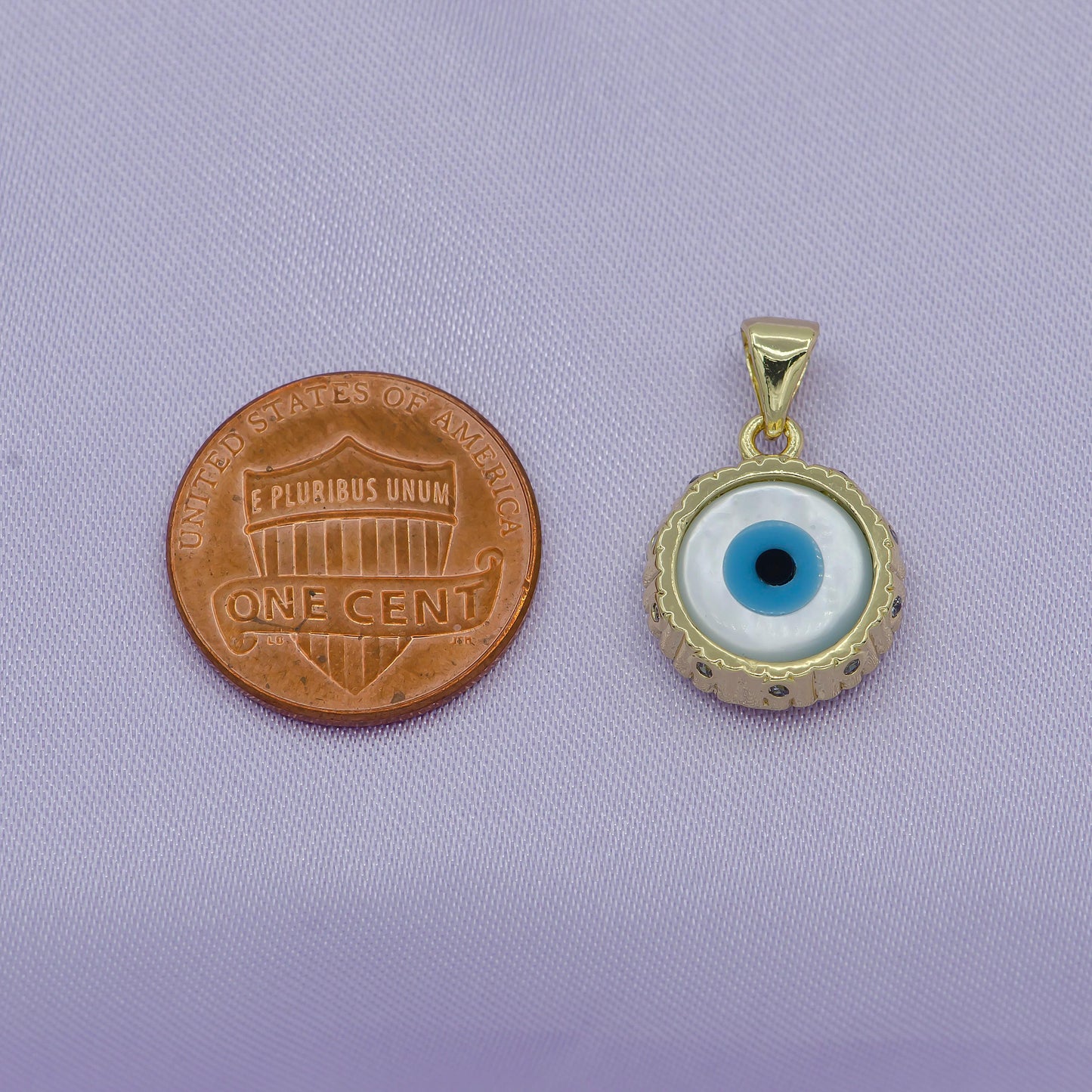 Dainty evil eye charm small tiny evil eye pendant eye of ra minimalist jewelry gift for her bridal necklace component gold silver eye, i-592