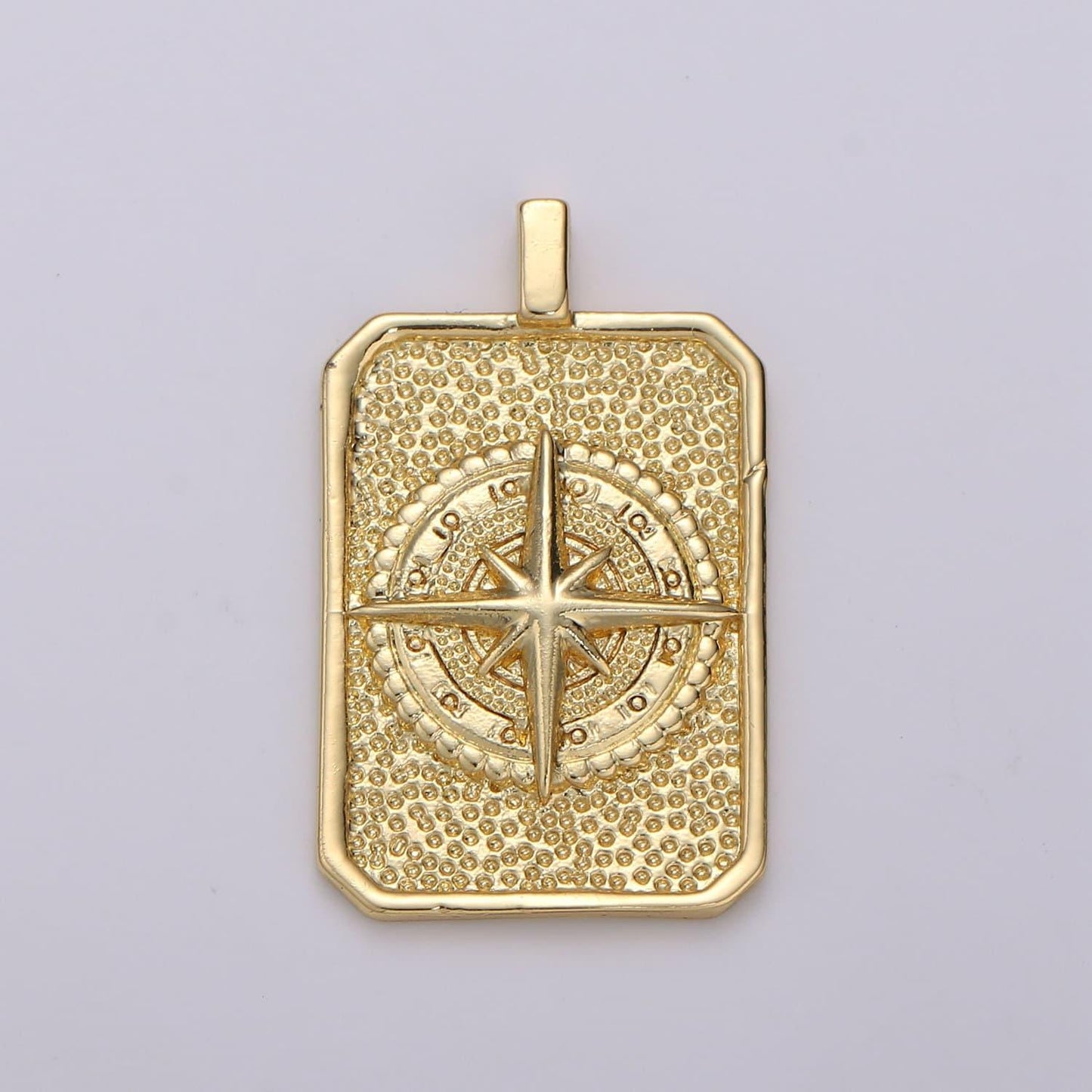 Tag charm 14k gold filled coin pendant, medallion charms, compass charms, military tag charm for necklace bracelet earring i-675