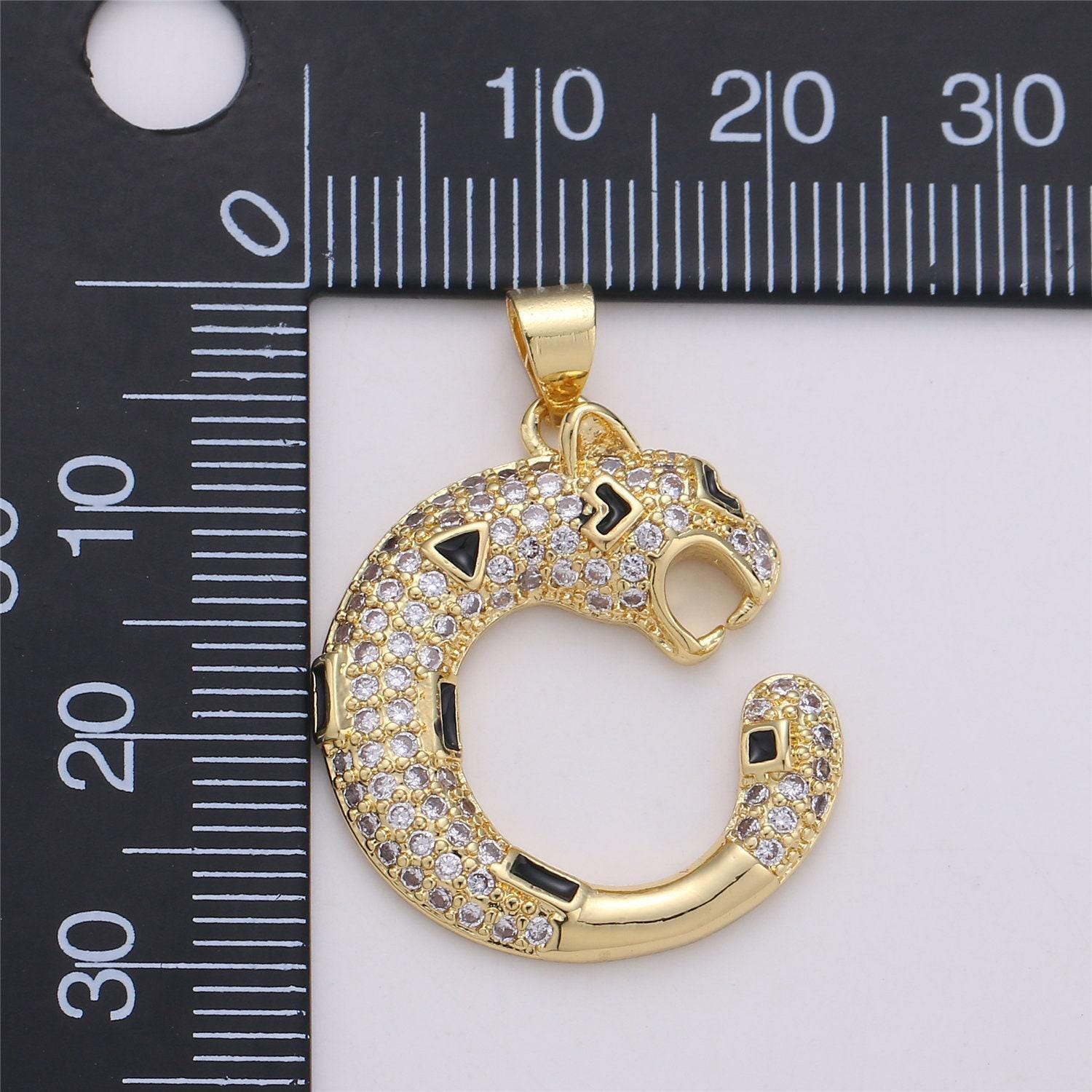 14k gold filled ouroboros pendant, snake pendant, ouroboros charm, snake charm, micro pave ouroboros jewelry, serpent charm i-616