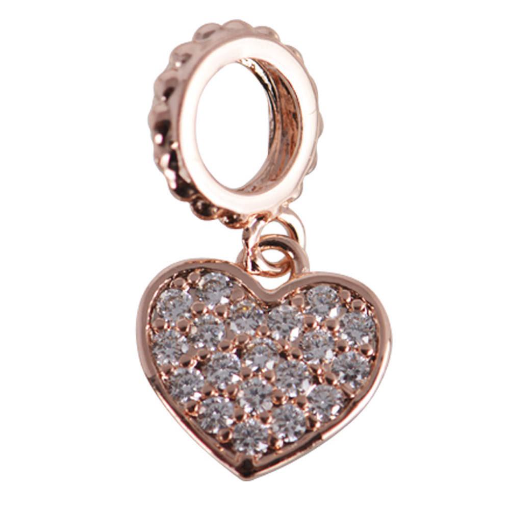 Mini heart pendant , puffy gold heart charm add on charm for bracelet necklace earring supply ag440