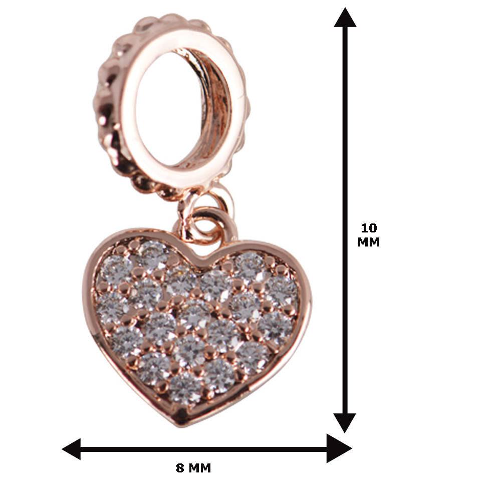 Mini heart pendant , puffy gold heart charm add on charm for bracelet necklace earring supply ag440